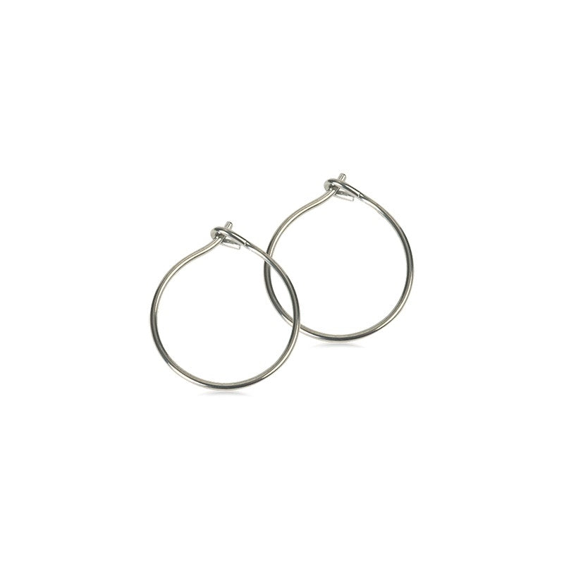 Blomdahl titanium hoop øreringe i medicinsk titanium – klassiske og diskrete 12 mm hoops til daglig brug