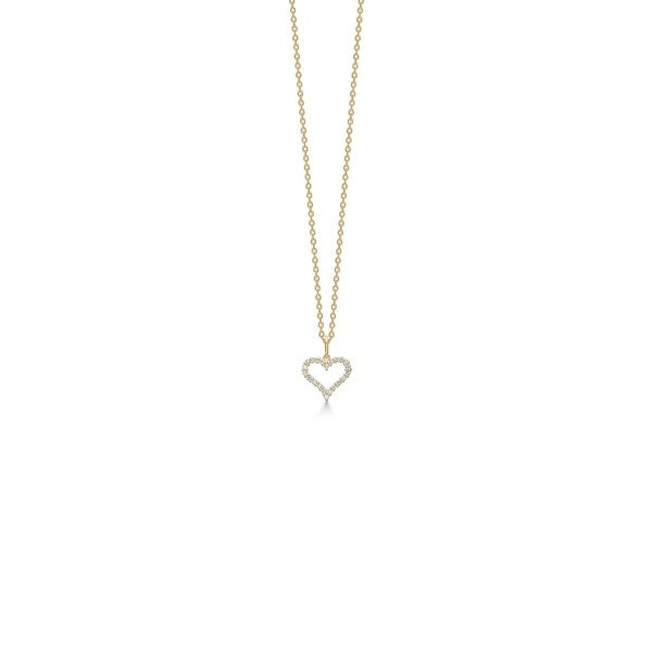 Tender Heart vedhæng i 14 karat guld m. 0,20 ct.  af Mads Z