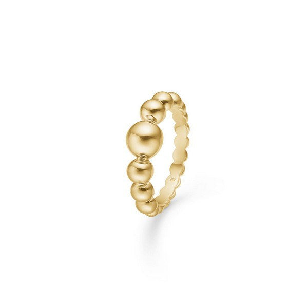 Mads Z Big Ball ring i 14 karat guld med skulpturelle guldkugler i varierende størrelser