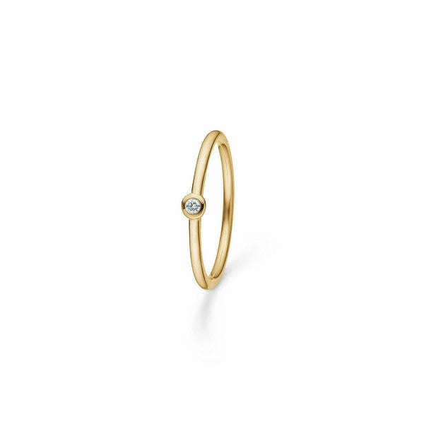 Mads Z Poetry dot ring i 14 karat guld med brillantslebet diamant på 0,03 ct.