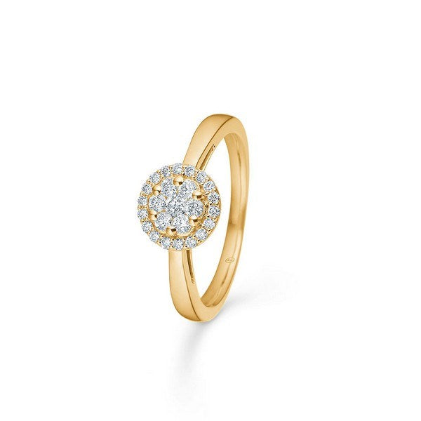 Mads Z Eleanor ring i 14 karat guld med 0,33 ct brillantslebne diamanter i rosettemønster