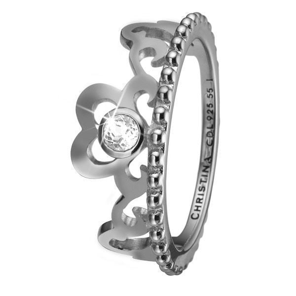 Christina Princess Hearts ring i sølv