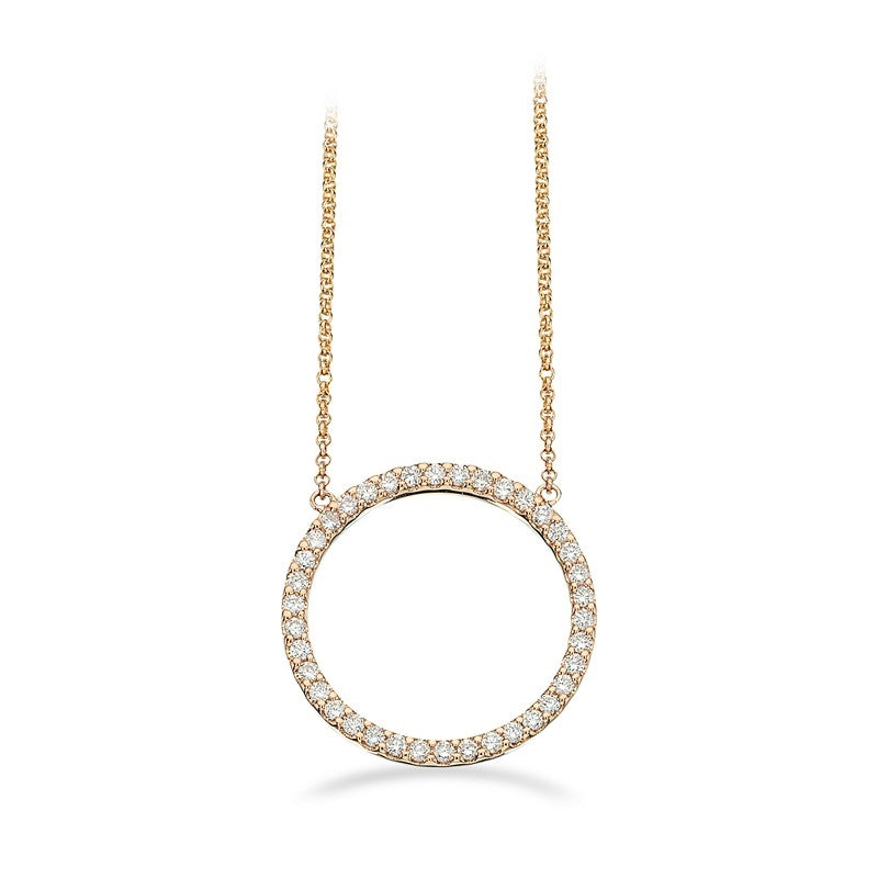 Scrouples Dazzling halskæde i 14 karat guld med cirkelvedhæng besat med 0,34 carat diamanter