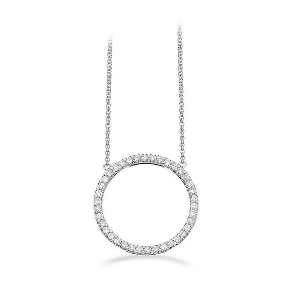 Scrouples Dazzling cirkel vedhæng i 14 karat hvidguld med 0,34 carat diamanter H-W/SI