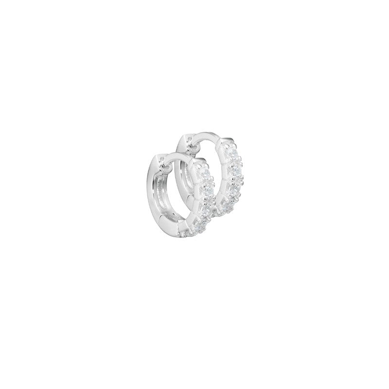 Aqua Dulce - Darling  Hoop 10mm Sølv m. Zirkonia