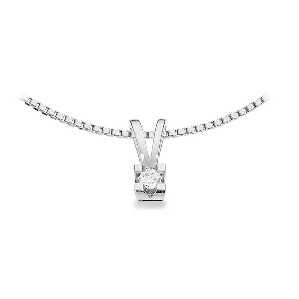 Scrouples Kleopatra vedhæng i 14 kt. hvidguld med brillantslebet diamant, set fra siden