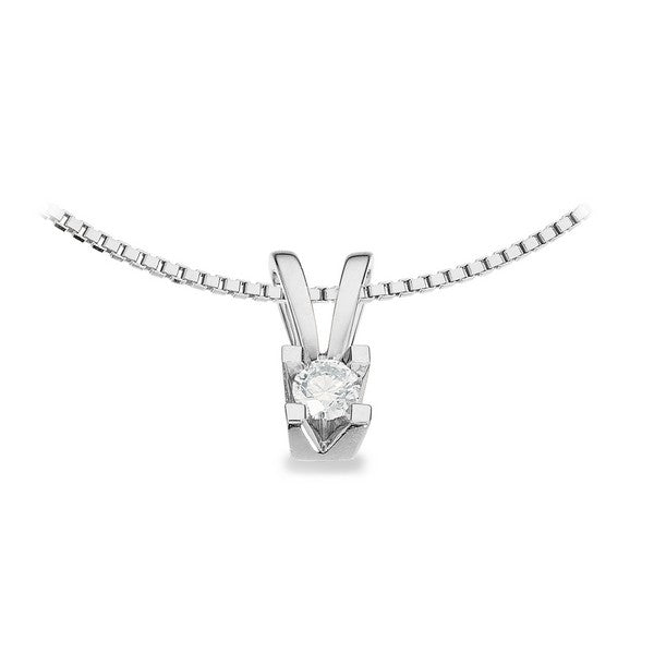 Scrouples Kleopatra vedhæng i 14 kt. hvidguld med brillantslebet diamant i fire-grabs fatning