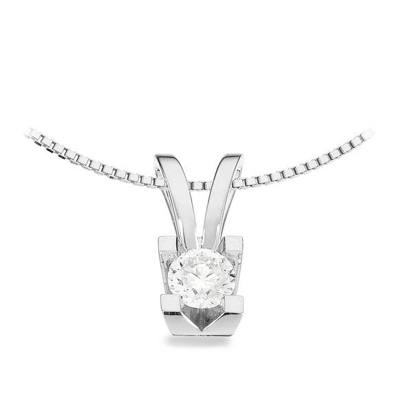 Scrouples Kleopatra vedhæng i 14 kt. hvidguld med diamant mod hvid baggrund