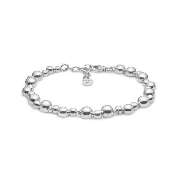 Mads Z Embedded Ball armbånd i sølv – fleksibelt kulearmbånd fra Silver Label-kollektionen