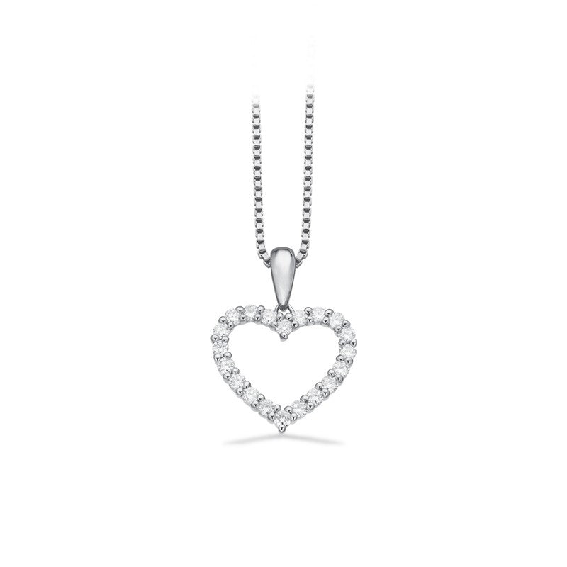 Scrouples Dazzling hjertevedhæng i 14 karat hvidguld med 0,36 ct. brillantslebne diamanter