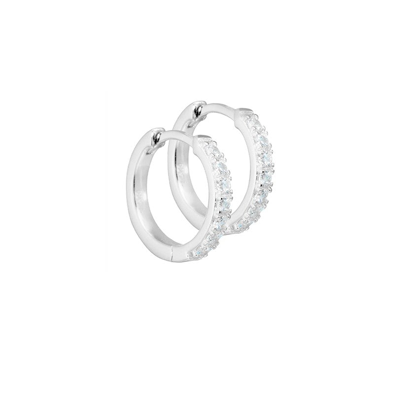 Aqua Dulce - Darling  Hoop 15mm Sølv m. Zirkonia