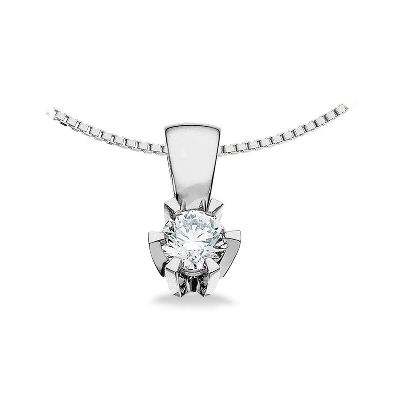 Scrouples Prinsesse vedhæng i 14 kt. hvidguld med diamant