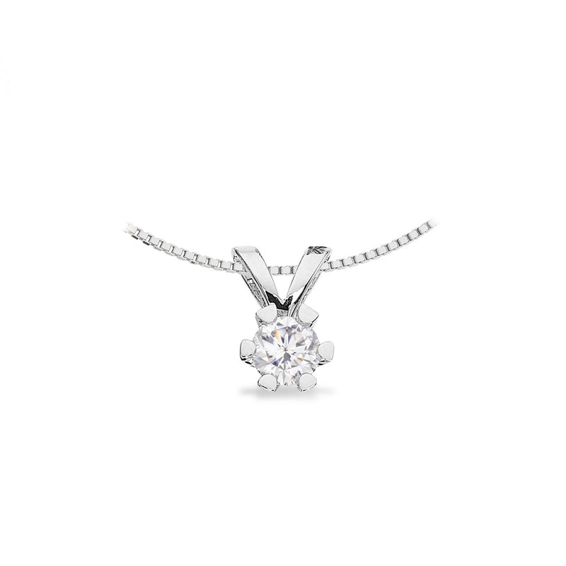 Scrouples Vida vedhæng i 8 karat hvidguld med brillantsleben diamant