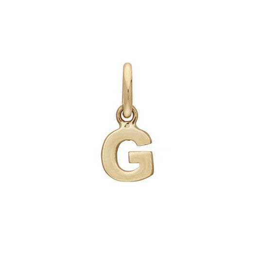 Siersbøl bogstav vedhæng i 14 karat guld – detalje af lås