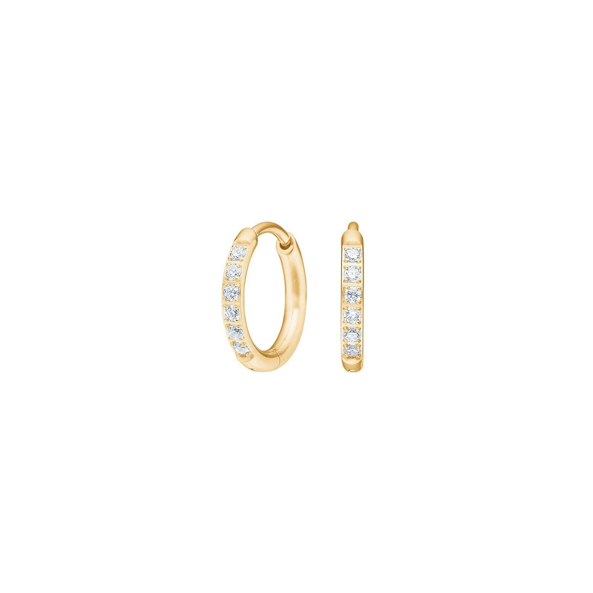 Pure Titanium Nikkelfri hoops i forgyldt titanium
