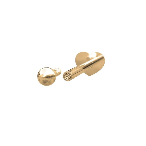 Nordahl Andersen piercing i 14 kt. guld med kugle – nærbillede af detalje