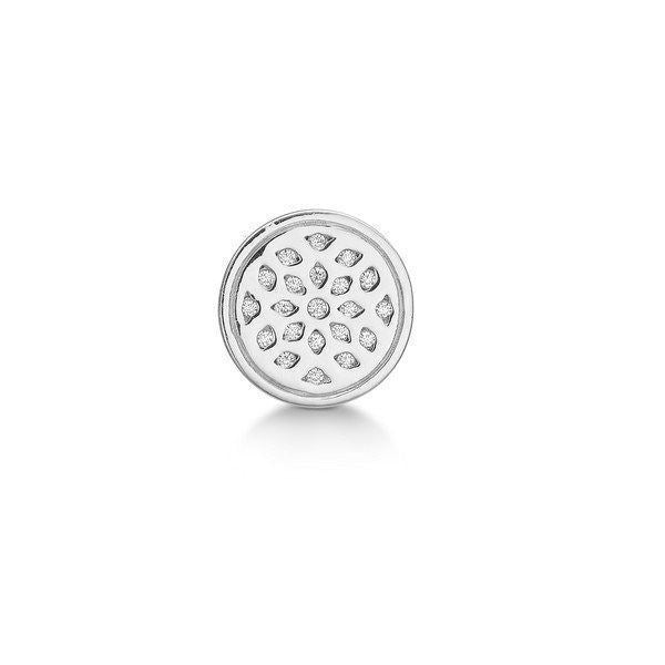 STORY by Kranz & Ziegler Starry Night charm i sølv med klare zirkoniasten i cirkulært design