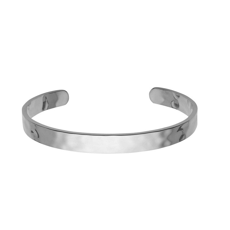 Nordahl Andersen Son of Noa armring i hamret stål med blank overflade, 7 mm bred og 60 mm diameter