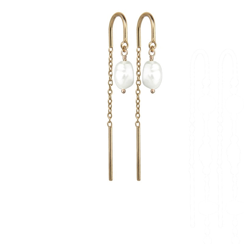 Jeberg Jewellery Baroque Pearl øreringe i forgyldt sølv med unikke barokperler