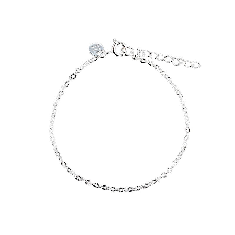 Aqua Dulce Fancy Bracelet – klassisk armbånd i blankt sterlingsølv med let skinnende udtryk