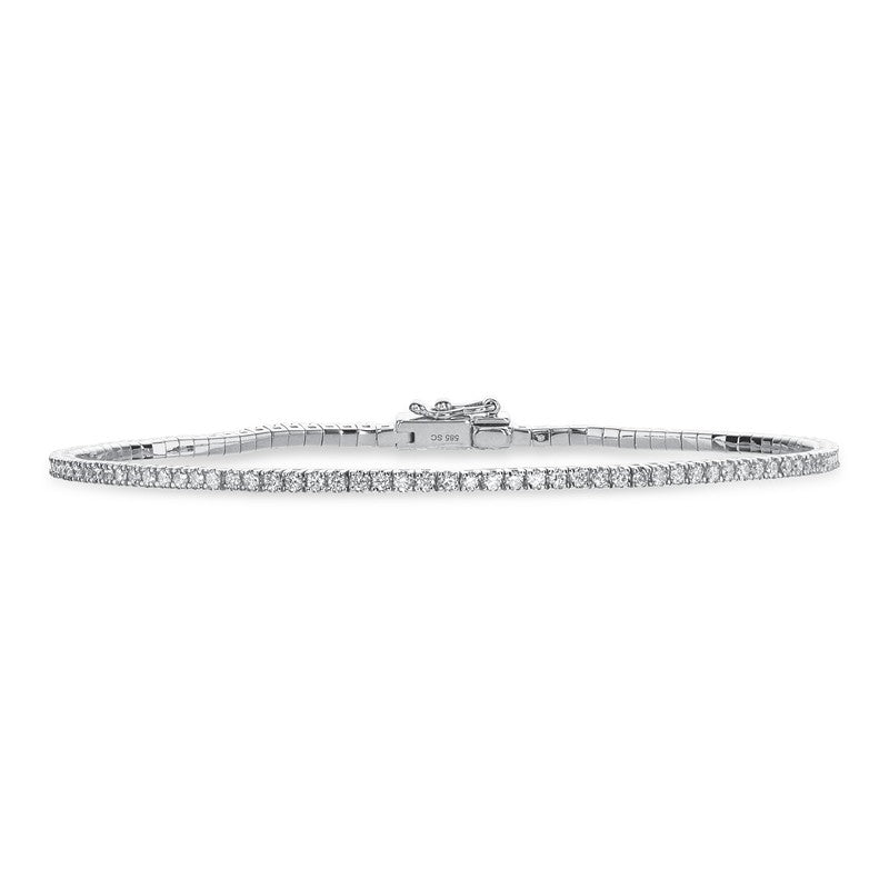 Scrouples Dazzling tennisarmbånd i 14 karat hvidguld med brillantslebne diamanter