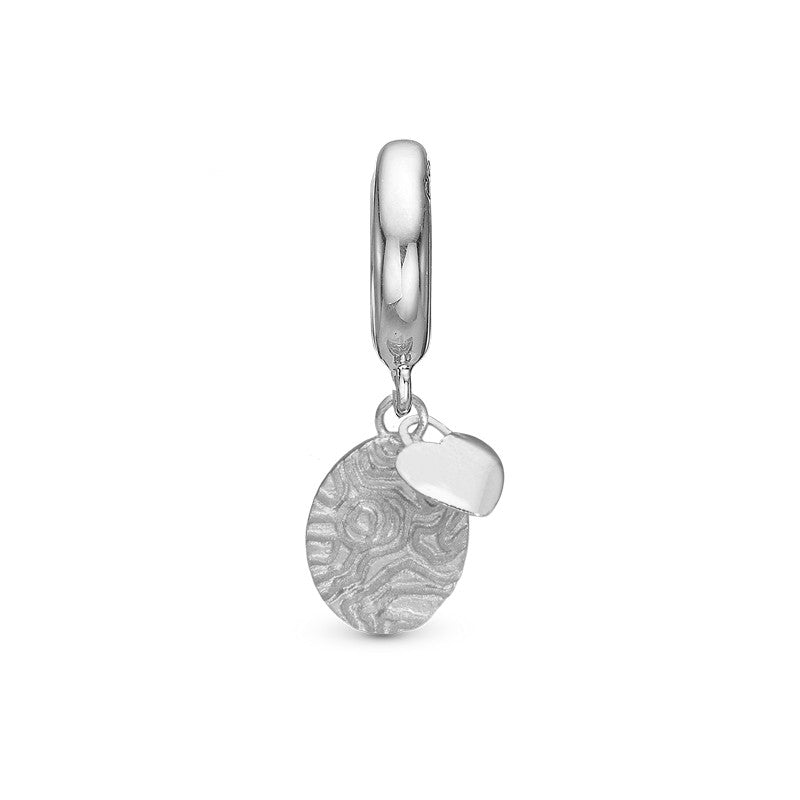 Christina Fingerprint charm i sølv til læderarmbånd