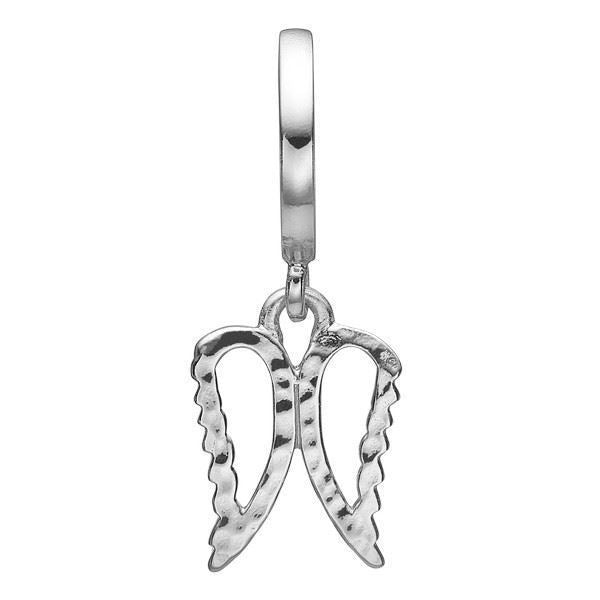 Christina Angel Wings charm i sølv til læderarmbånd