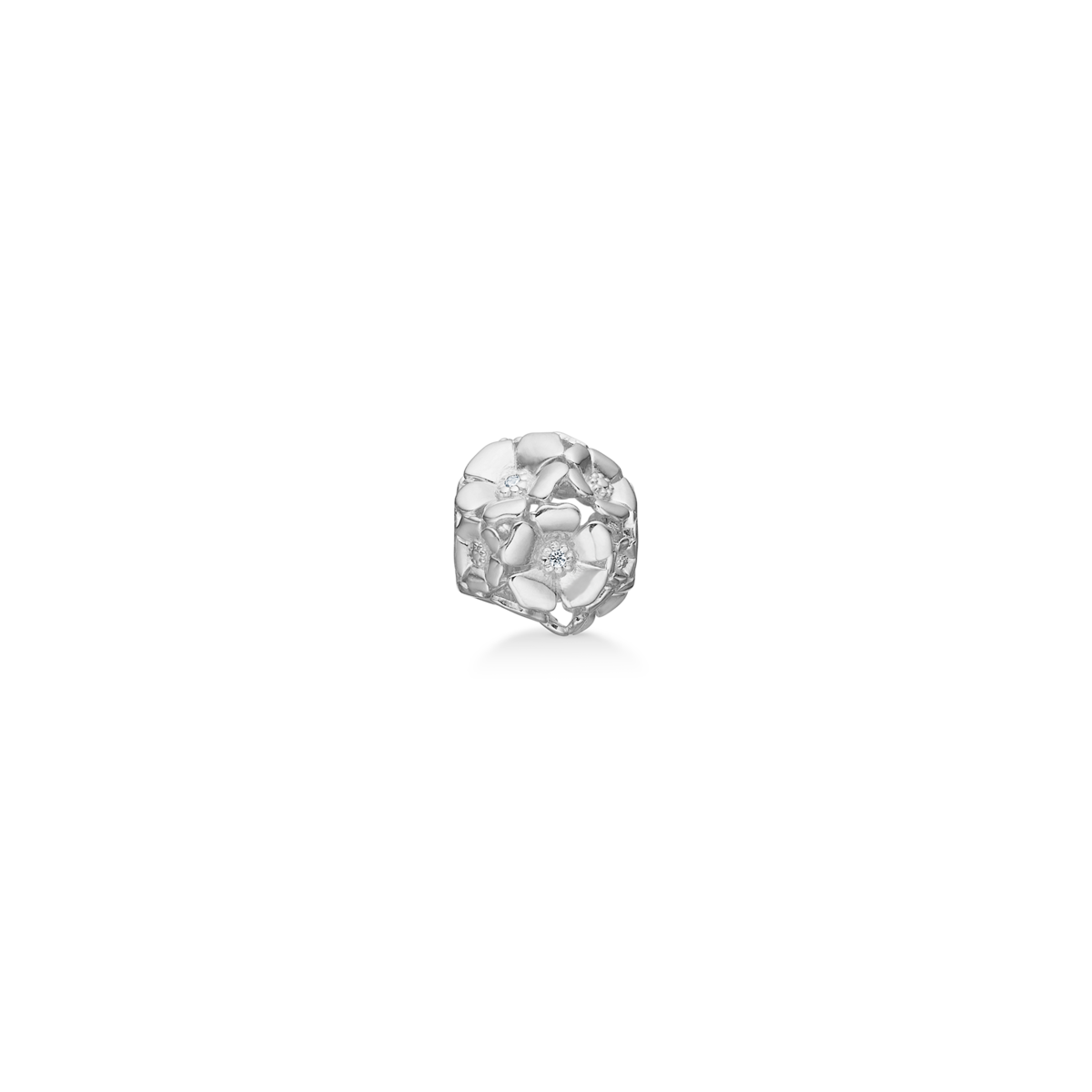 Mads Z Poetry Fleur bead i sølv med zirkonia 8 mm