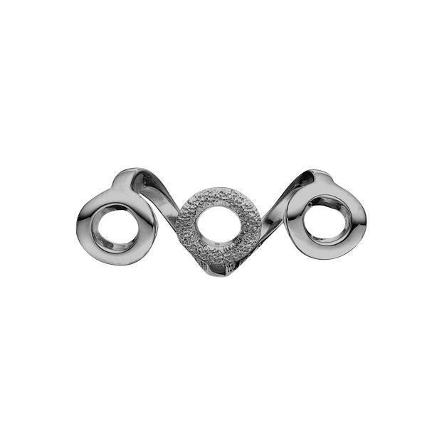 Christina Sparkling Harmony charm i sort sølv til læderarmbånd