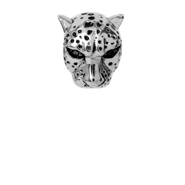 Christina Leopard charm i sølv til læderarmbånd