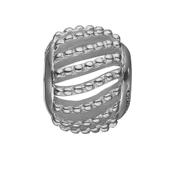 Christina Dotted Line charm i sølv til læderarmbånd