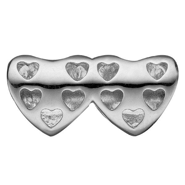 Bagsiden af Christina Engrave Your Love charm i sølv til læderarmbånd