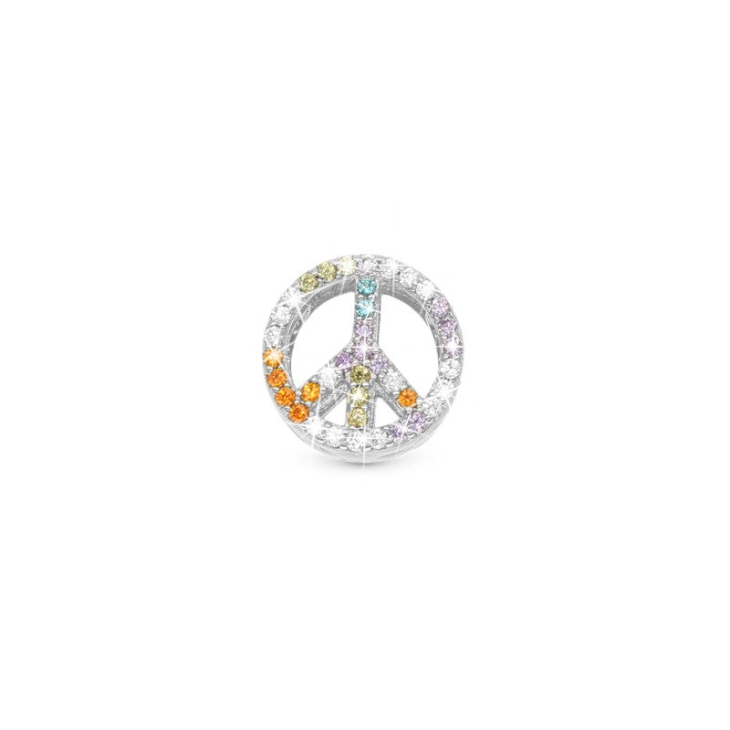 Christina Shine in Peace charm i sølv med zirkonia til læderarmbånd