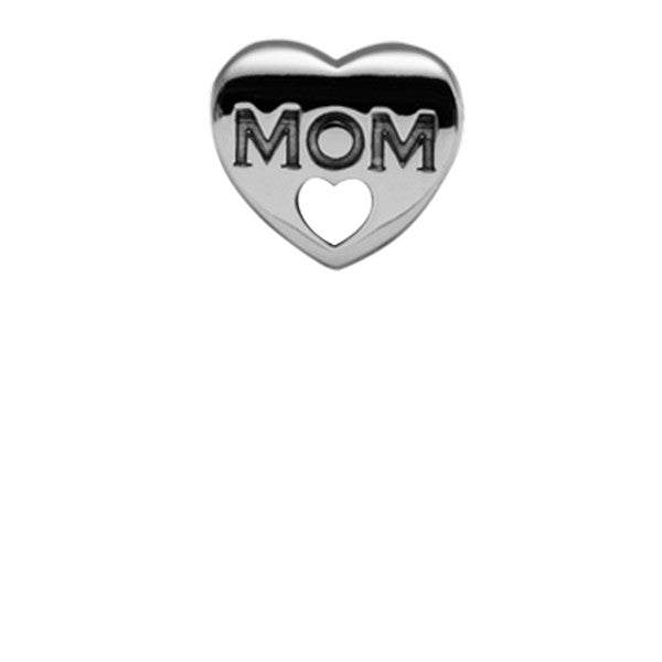 Christina My Mom charm i sølv til læderarmbånd