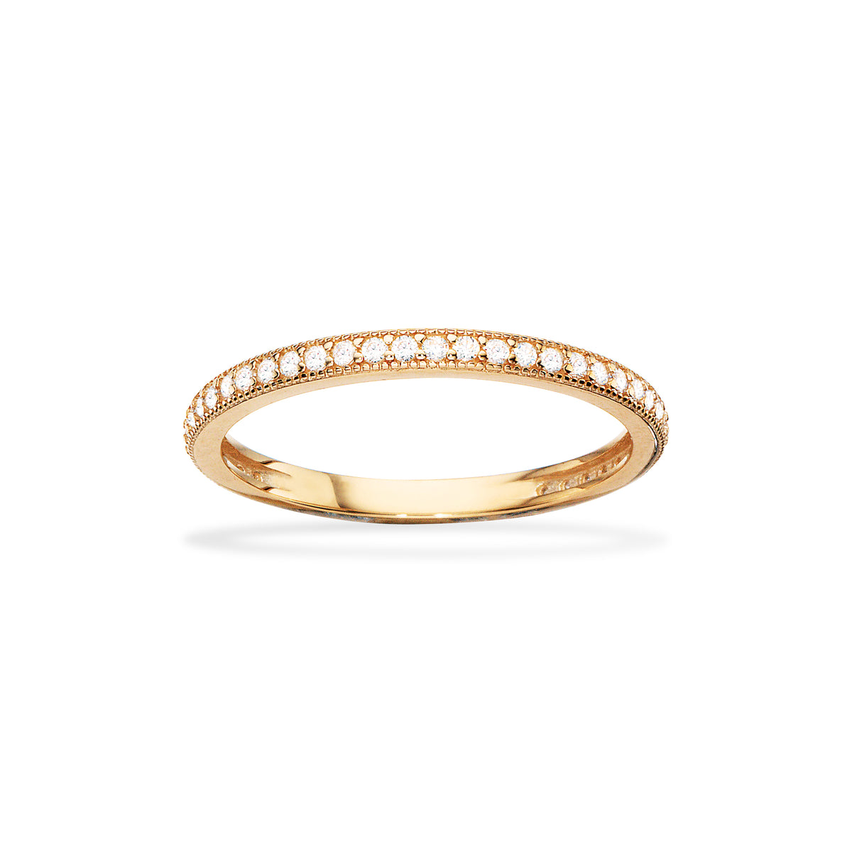 Scrouples ring i 8 kt. guld med zirkonia