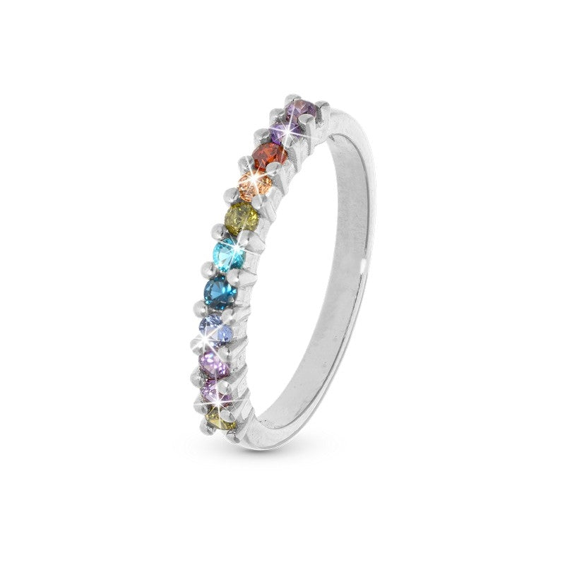 Christina Rainbow ring i sølv med zirkonia