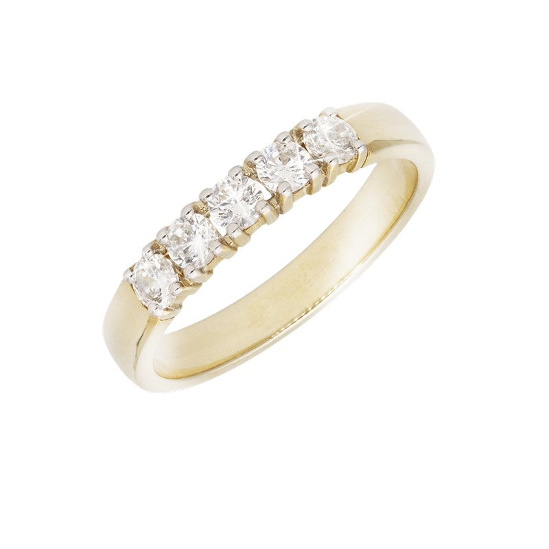 Aagaard forlovelsesring i guld med fem lab grown diamanter i alt 0,40 ct