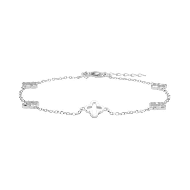 Nordahl Andersen HARMONY armbånd i sølv med kløvermotiv – let og legende design til hverdagsbrug