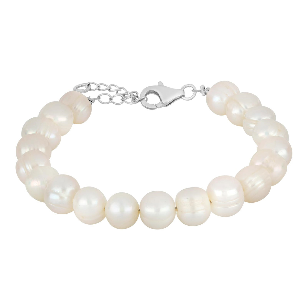 Siersbøl ferskvandsperlearmbånd med naturlige perler og lås i sterlingsølv