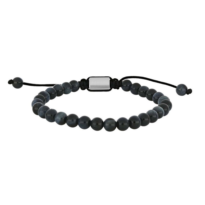 Nordahl Andersen Son of Noa herrearmbånd med blue tiger eye-perler i stål