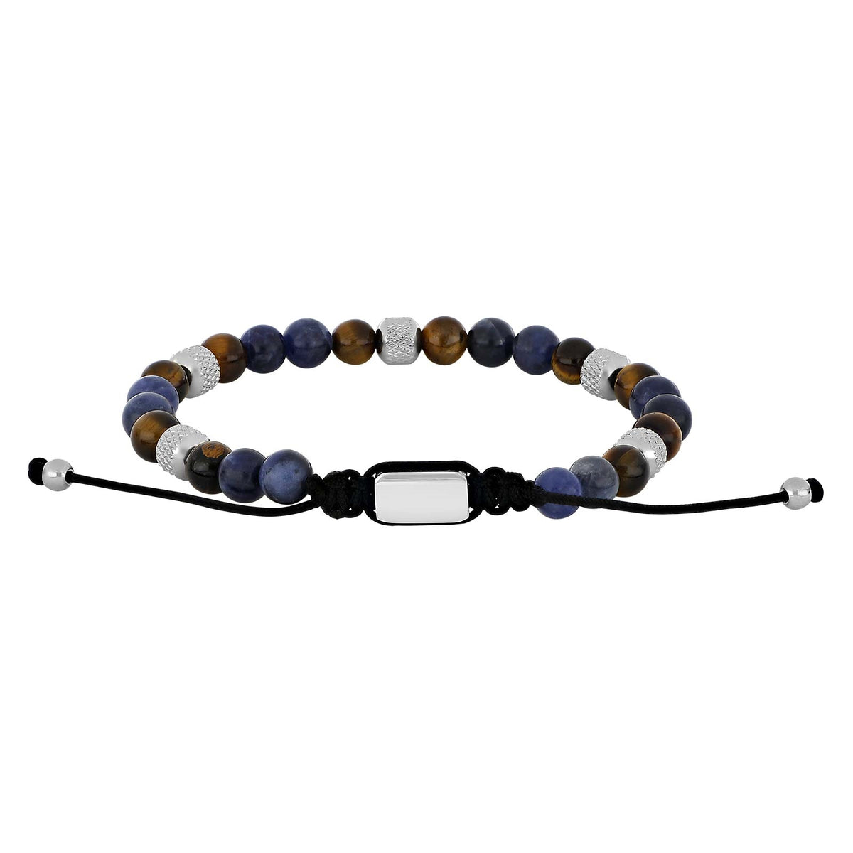 Nordahl Andersen Son of Noa herre armbånd med sodalite, tiger eye og stålperler – råt og maskulint look