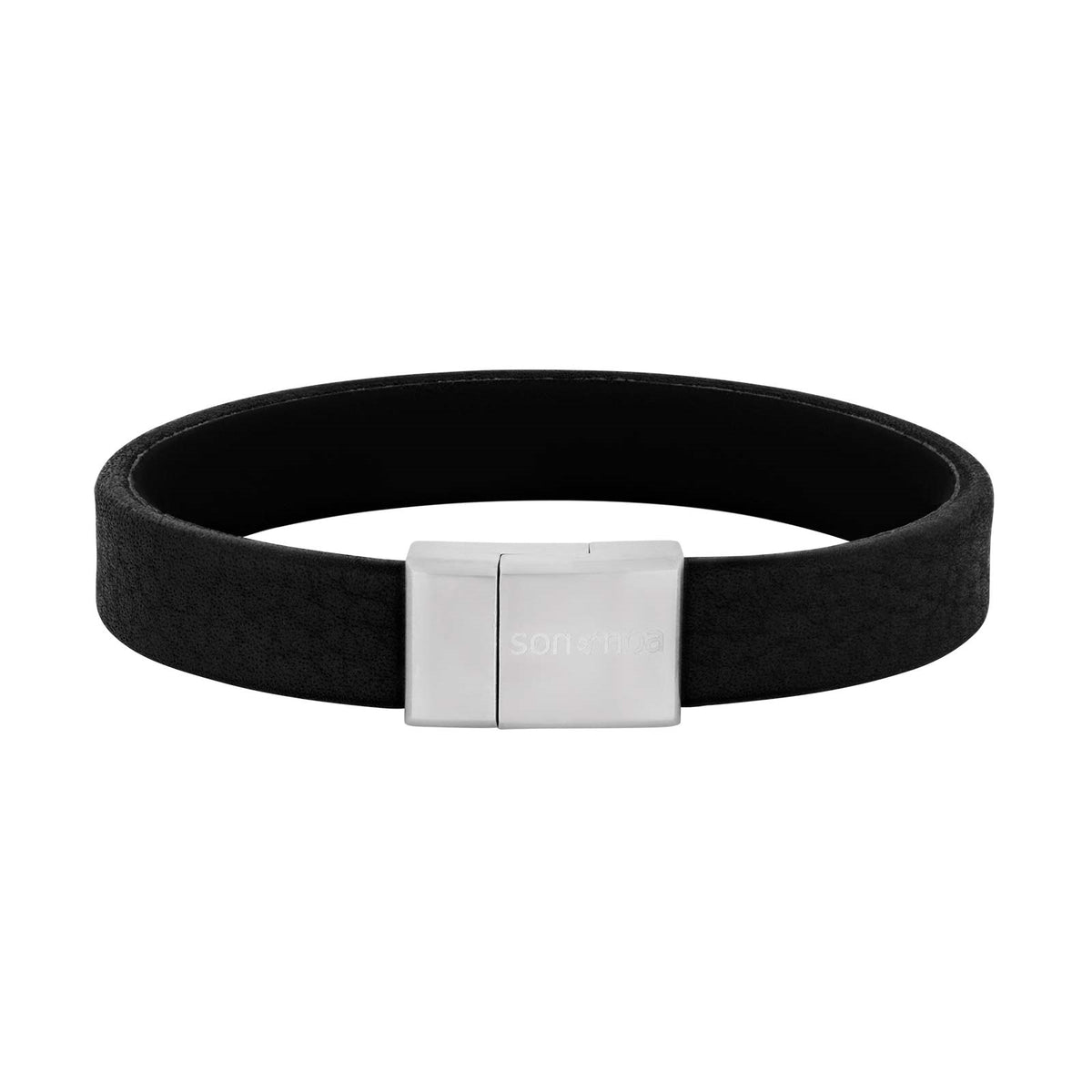 Nordahl Andersen Son of Noa armbånd til mænd i sort kalveskind med magnetlås i stål