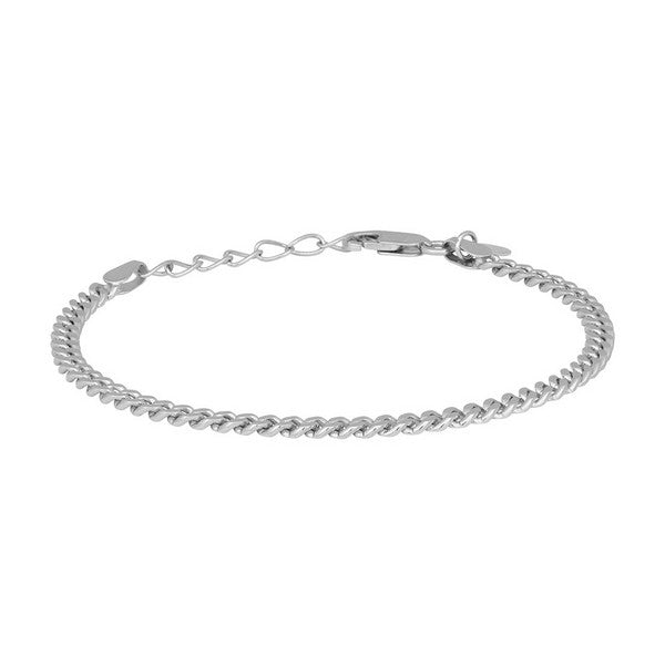 Nordahl Andersen PANZER52 armbånd i sølv med blank panserkæde på 3 mm