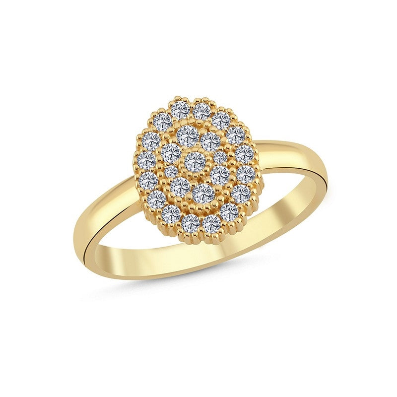 Nuran Athene guldring i 14 karat med 25 brillantslebne diamanter på i alt 0,38 carat