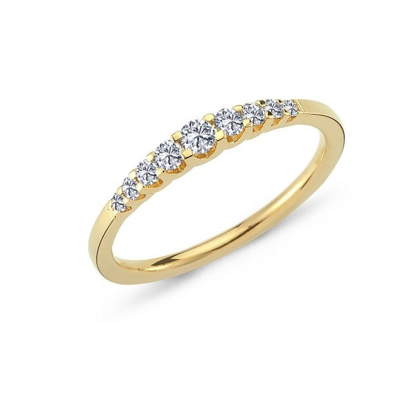 Nuran Empire diamantring i 14 kt guld med 9 brillanter på i alt 0,24 ct