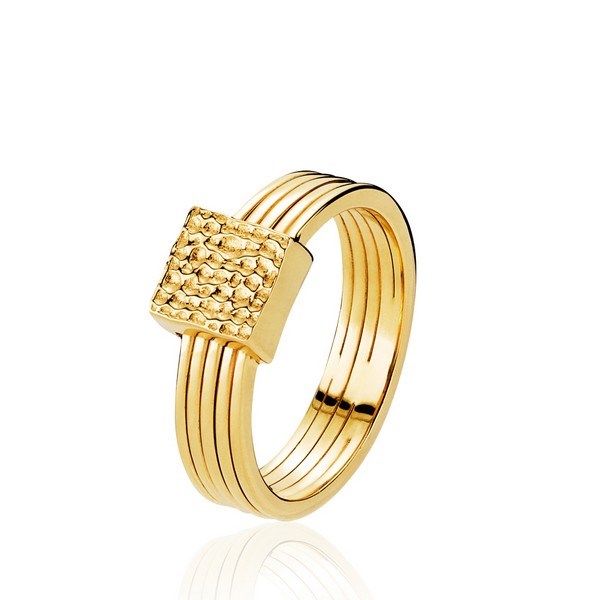 Izabel Camille Simone Wulff ring i forgyldt sølv med 18 karat forgylding og rent, minimalistisk design