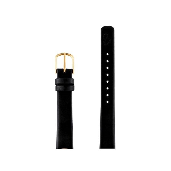 Arne Jacobsen sort læderrem i kalveskind – set fra siden