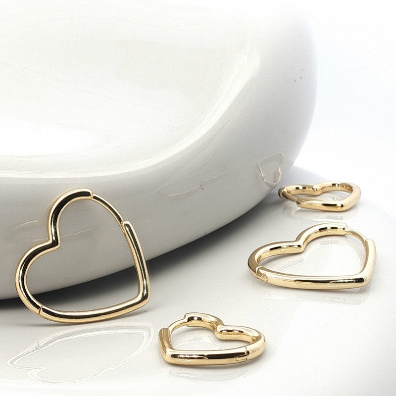 Aqua Dulce Love Me Shiny Big creoler i forgyldt sølv – set fra siden
