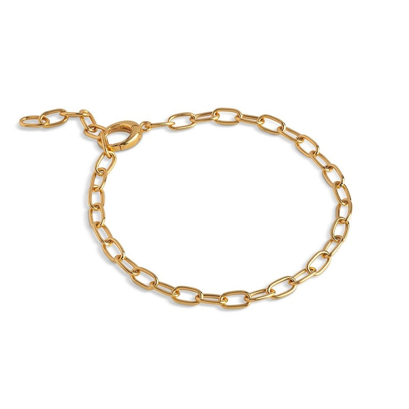 Enamel Copenhagen charm armbånd i forgyldt sølv, medium størrelse til personlig styling med charms