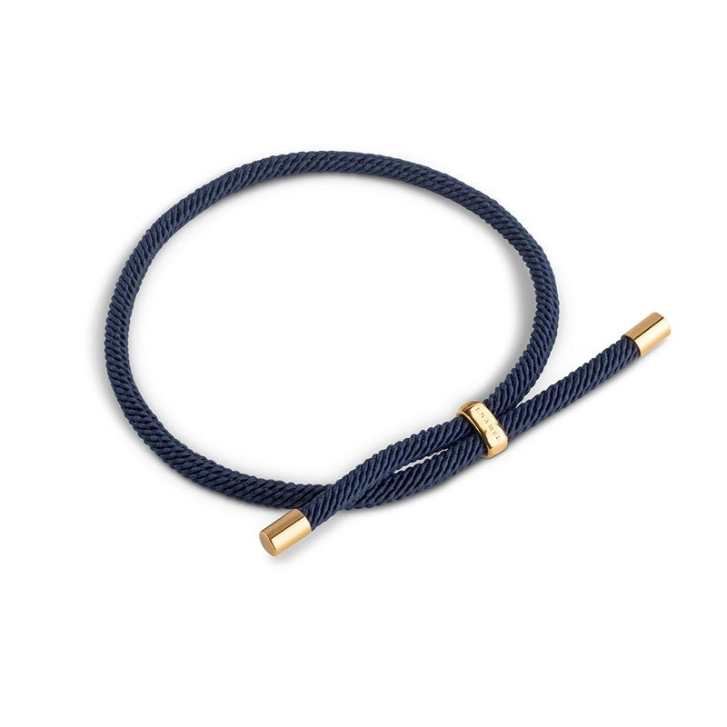 Enamel Color Cord armbånd i forgyldt sølv B145G-Night